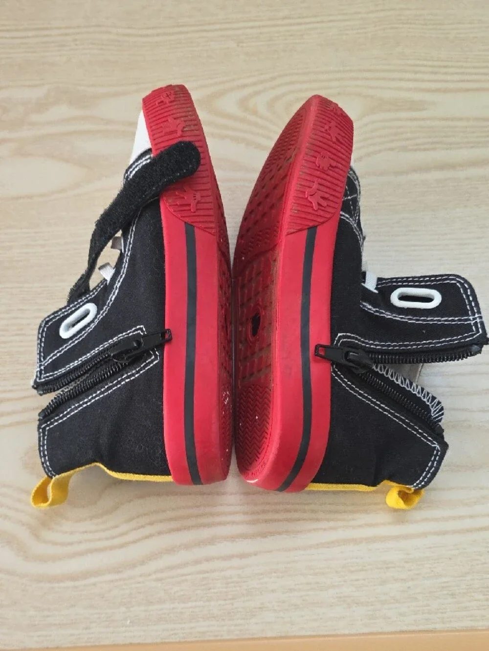 Disney Black, Red & White Mickey High-Top Sneakers for Kids